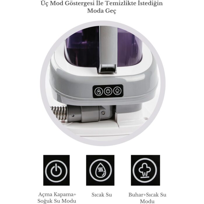 Yui XV12 Pro Buharlı Koltuk ve Halı Yıkama Makinesi -Buharlı Temizleyici - Görsel 5