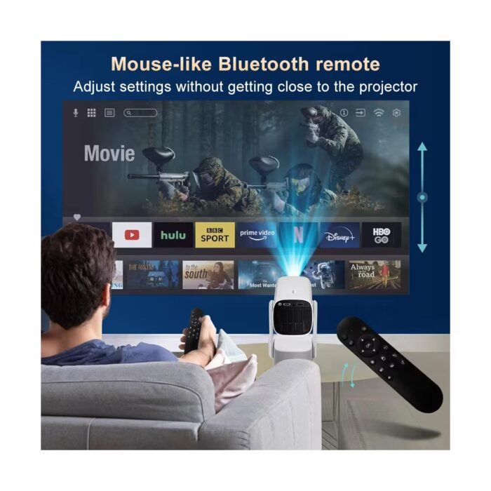 Megamus K2 Projeksiyon Dahili 9750MAH Pil 4K Hd Bluetooth Android Sinema Açık Projeksiyon Rgb Işık - Görsel 2