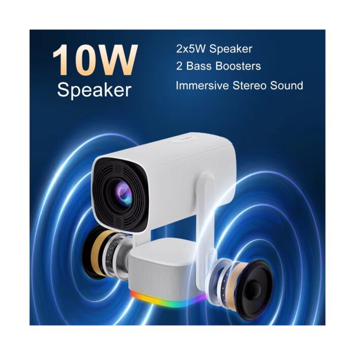 Megamus K2 Projeksiyon Dahili 9750MAH Pil 4K Hd Bluetooth Android Sinema Açık Projeksiyon Rgb Işık - Görsel 3