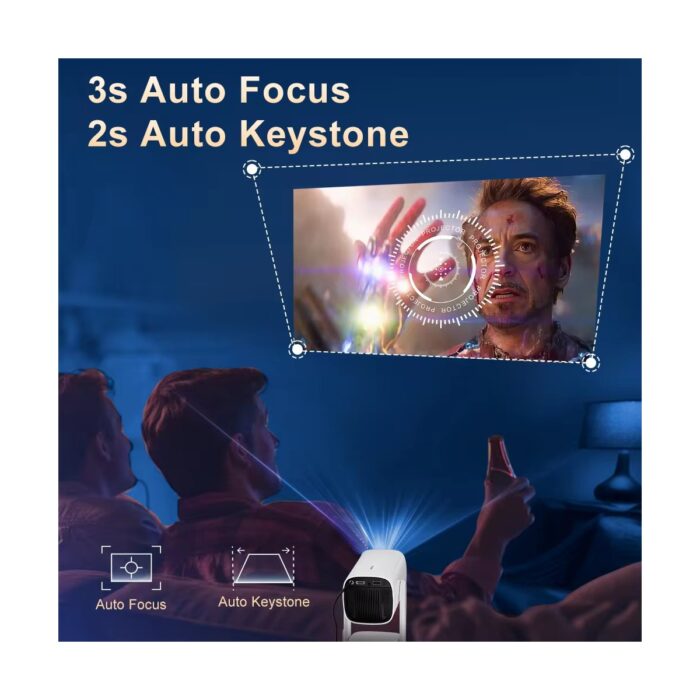 Megamus K2 Projeksiyon Dahili 9750MAH Pil 4K Hd Bluetooth Android Sinema Açık Projeksiyon Rgb Işık - Görsel 5