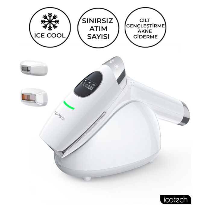 Icotech HR90 Buz Başlıklı Cilt Gençleştirme Akne Giderme Sınırsız Atım Lazer Epilasyon Aleti - Görsel 2