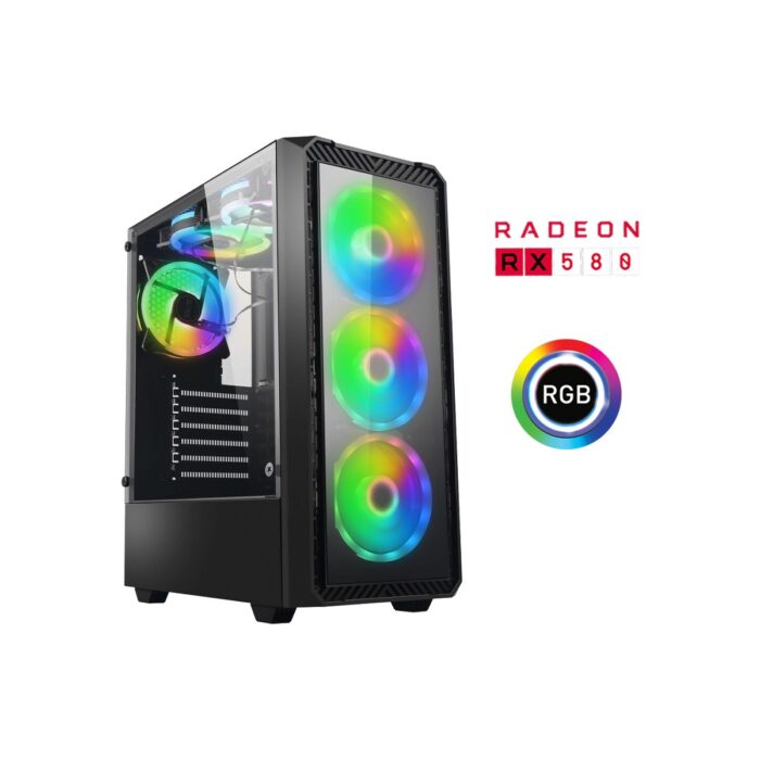 Xaser XSR364 I7 4790 3.60 GHz 16GB Ram 512GB SSD 8gb RX580 24" 100Hz Curved Oyuncu Masaüstü Bilgisayarı - Görsel 2