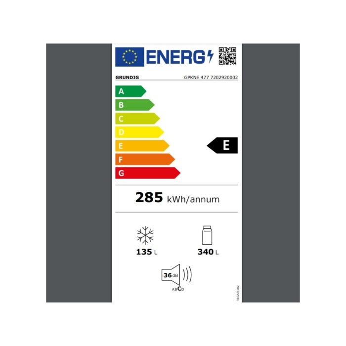 Grundig Grundıg Gpkne 477 E Enerji Sınıfı 477 L Duo-No Frost Alttan Donduruculu Buzdolabı Beyaz - Görsel 4
