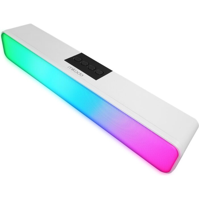 Mikado MD-SBT25 Beyaz Rgb Oyuncu Speaker Soundbar 10WMICROSD Taşınabilir USB Bluetooth Speaker Bluetooth Hoparlör - Görsel 3
