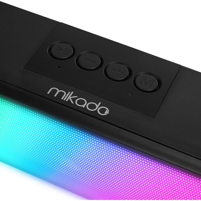 Mikado MD-SBT25 Rgb Oyuncu Speaker Soundbar 10WMICROSD Taşınabilir Bluetooth Speaker Bluetooth Hoparlör - Görsel 5