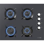 Kumtel KO-40TAHDF Siyah Cam Ankastre Ocak