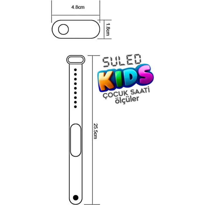 Suled   Akıllı Çocuk Kol Saati Güvenli LED Su Geçirmez Silikon Dokunmatik Süper Kahraman Figürlü - Görsel 3