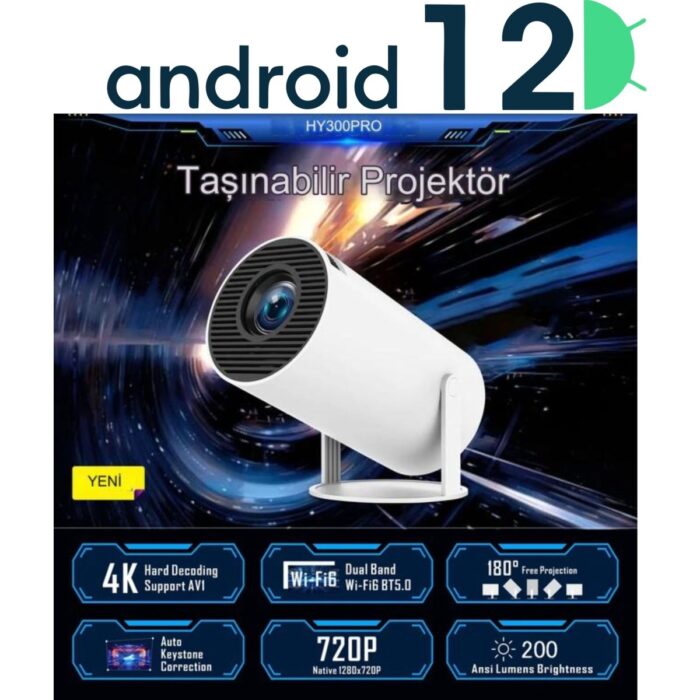 Red Rook Magcubic Akılllı Taşınabilir 4K Projeksiyon Wifi Ile Kolay Telefon Tablet Bağlantılı - Görsel 4