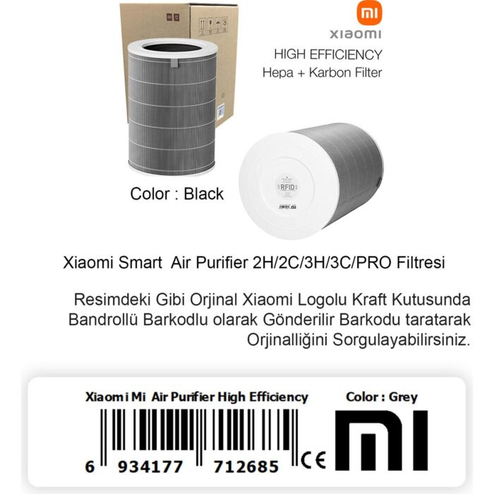 Xiaomi 2h Xiaomi Mi Air Purifier 2h Filtre Gri Hepa High Efficiency - Görsel 2