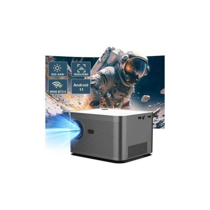 Torima  HY350 Gri Taşınabilir Sinema Projektörü 4K 1080P Ev Sineması Bluetooth Android Akıllı Projeksiyon Wifi - Görsel 2