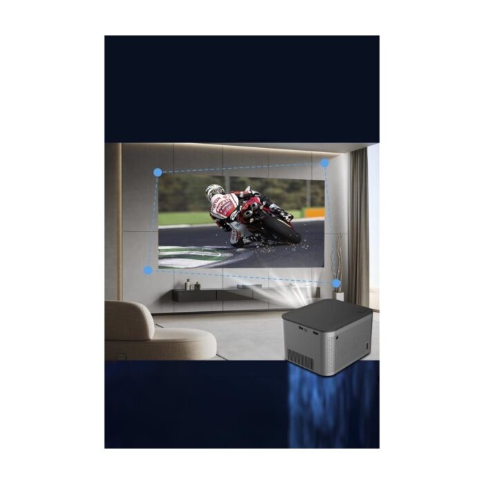 Torima  HY350 Gri Taşınabilir Sinema Projektörü 4K 1080P Ev Sineması Bluetooth Android Akıllı Projeksiyon Wifi - Görsel 3