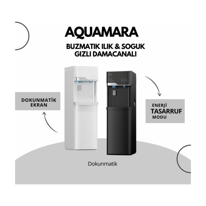 Aquamara Buz Makinalı Su Sebili Siyah - Görsel 2