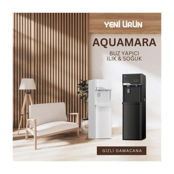 Aquamara Buz Makinalı Su Sebili Siyah - Görsel 3