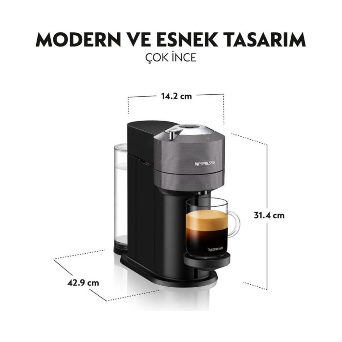 Nespresso Vertuo Next Kapsül Kahve Makinesi Koyu Gri - Görsel 4