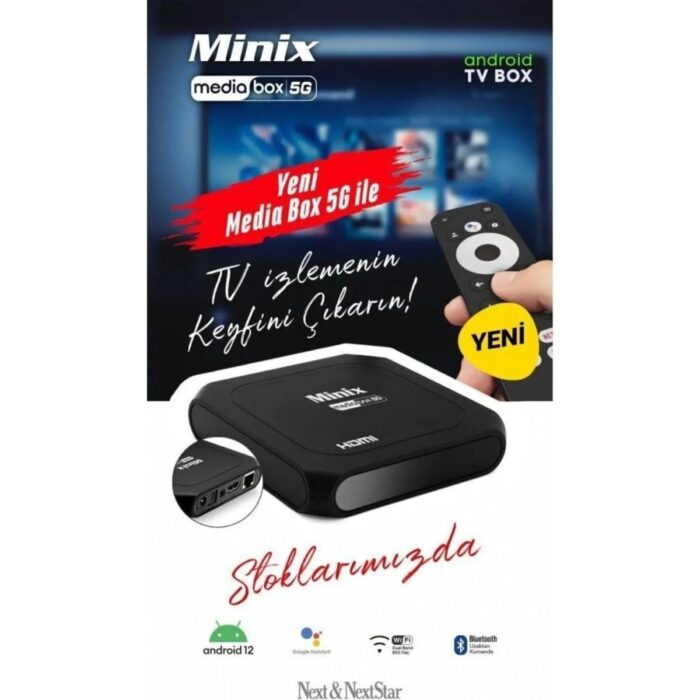 Next Minix Media Box 5g Android Tv Box 32 GB Hafıza, 2 GB Ram Bluetooth - Görsel 2