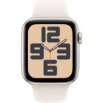 Apple Watch SE GPS, 40 mm Yıldız Işığı Alüminyum Kasa ve Yıldız Işığı Spor Kordon - S/M - Görsel 2