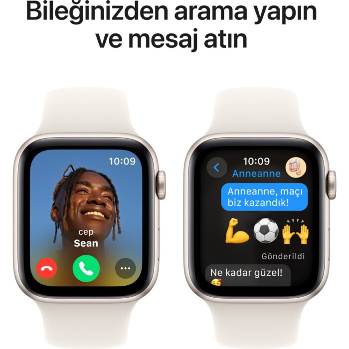Apple Watch SE GPS, 40 mm Yıldız Işığı Alüminyum Kasa ve Yıldız Işığı Spor Kordon - S/M - Görsel 4