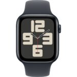 Apple Watch SE GPS, 44 mm Gece Yarısı Alüminyum Kasa ve Gece Yarısı Spor Kordon - M/L - Görsel 2