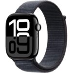 Apple Watch Series 10 GPS, 46 mm Simsiyah Alüminyum Kasa ve Mürekkep Moru Spor Loop