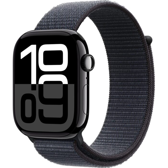 110000773544247.jpg Apple Watch Series 10 GPS, 46 mm Simsiyah Alüminyum Kasa ve Mürekkep Moru Spor Loop - Görsel 1