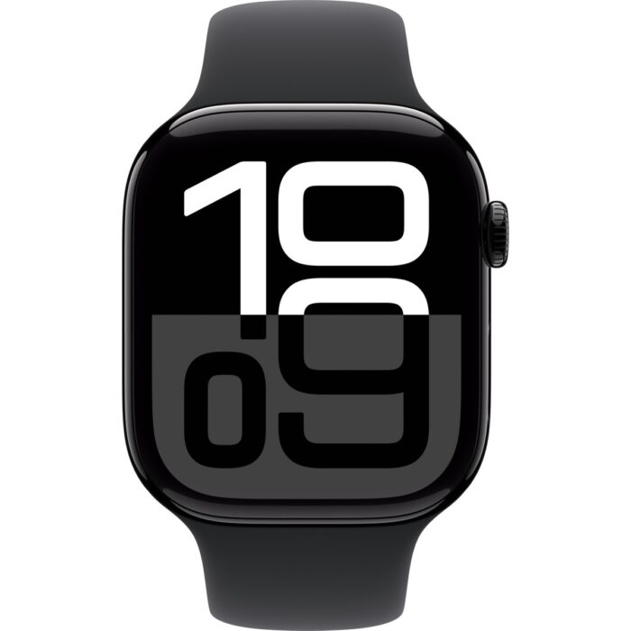 Apple Watch Series 10 GPS, 42 mm Simsiyah Alüminyum Kasa ve Siyah Spor Kordon - S/M - Görsel 2