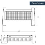 Kumtel Bordo Quartz Isıtıcı 1200 Watt LX-2819 - Görsel 3