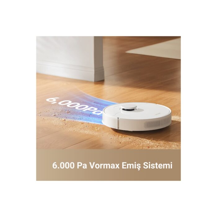 Dreame D10 Plus Gen 2 Robot Süpürge Beyaz, 6,000PA Emiş Gücü - Görsel 5