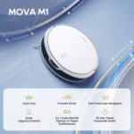 Mova M1 Robot Süpürge ve Paspas, 4,500PA Güçlü Emiş, Kompakt Gövde, Sabit Lazer Navigasyonu (Sof Lidar) - Görsel 3