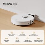 Mova S10 Robot Süpürge ve Paspas, 7,000PA Vormax™ Emiş, Vibroturbo™ Paspaslama Sistemi, Akıllı Halı Temizleme, Yükseltilebilir Tam Kauçuk Silindirik Fırça - Görsel 3