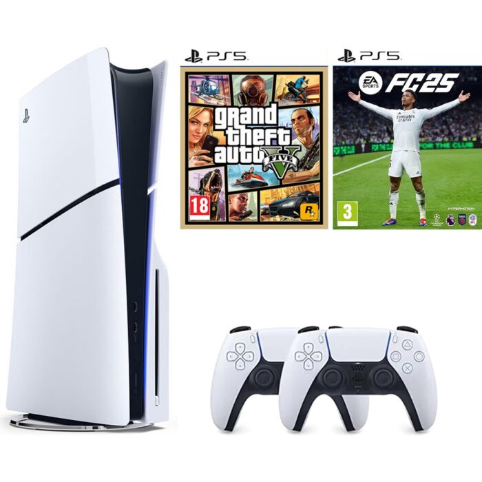 110000778771219.jpg Sony Playstation 5 1 Tb Slim CD Edition Oyun Konsolu + 2. Ps5 Kolu + Ps5 Fc 25 + Ps5 Gta 5 - Görsel 1