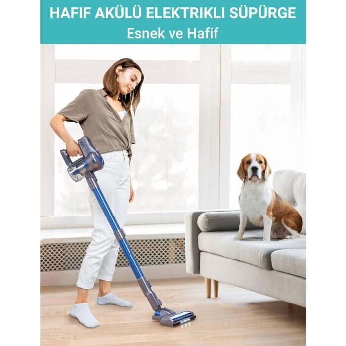 Greenote GSC50 Akülü Dikey Elektrikli Süpürge, 23000PA Güçlü  35 Dakika Uzun Çalışma Süresi - Görsel 3