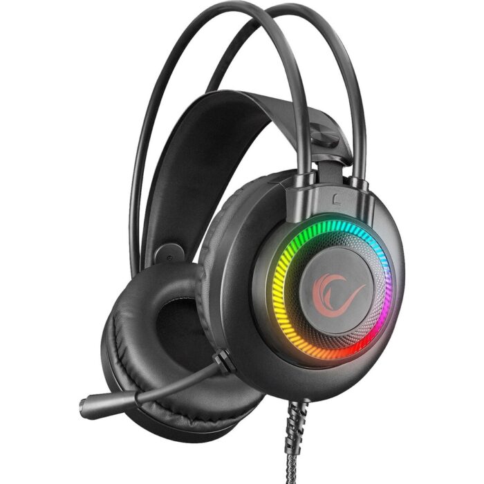 Rampage RM-K27 X-JAMMER Rainbow Ledli PC USB 3.5M PS4-XBOX-Mobile Gaming Oyuncu Mikrofonlu Kulaklık - Görsel 1