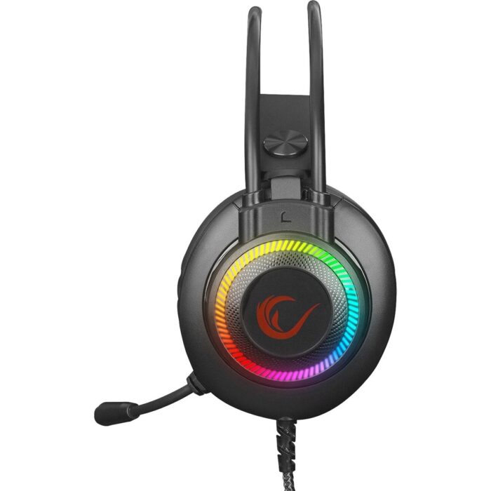 Rampage RM-K27 X-JAMMER Rainbow Ledli PC USB 3.5M PS4-XBOX-Mobile Gaming Oyuncu Mikrofonlu Kulaklık - Görsel 3