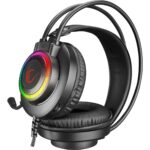 Rampage RM-K27 X-JAMMER Rainbow Ledli PC USB 3.5M PS4-XBOX-Mobile Gaming Oyuncu Mikrofonlu Kulaklık - Görsel 5