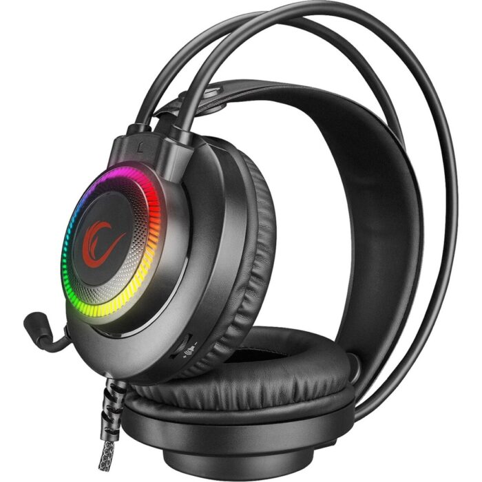 Rampage RM-K27 X-JAMMER Rainbow Ledli PC USB 3.5M PS4-XBOX-Mobile Gaming Oyuncu Mikrofonlu Kulaklık - Görsel 5