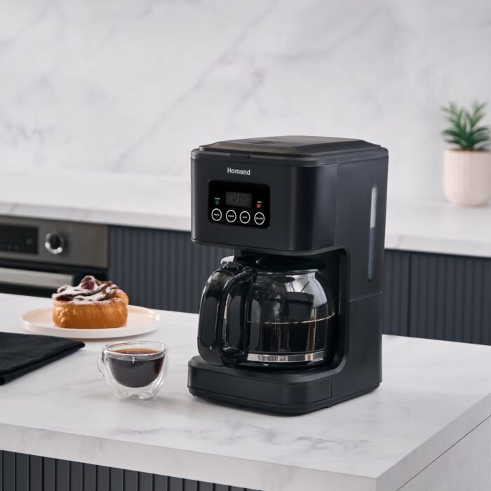 110000782575115.jpg Homend Coffeebreak 5010H Zaman Ayarlı Dokunmatik 12 Fincan Kapasiteli 1.2 Litre Filtre Kahve Makinesi - Görsel 1