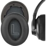 Mrs Toys Anker Soundcore Life Q20/Q20 BT/Q20+ Kulaklıklar Için Yedek Kulak Pedleri,protein Deri ve Yüksek Yoğunluklu Köpük Profesyonel Kulaklık Kulak Yastığı Pedi Süngeri-Siyah