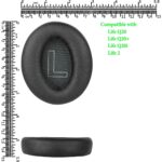 Mrs Toys Anker Soundcore Life Q20/Q20 BT/Q20+ Kulaklıklar Için Yedek Kulak Pedleri,protein Deri ve Yüksek Yoğunluklu Köpük Profesyonel Kulaklık Kulak Yastığı Pedi Süngeri-Siyah - Görsel 5