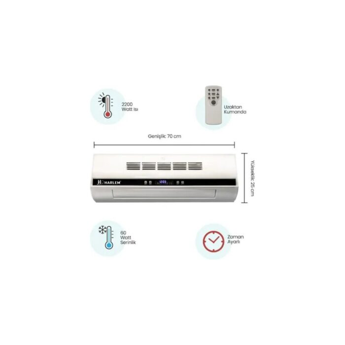 Harlem Dubbo Fanlı ve Uzaktan Kumandalı Seramik Isıtıcı - Görsel 4