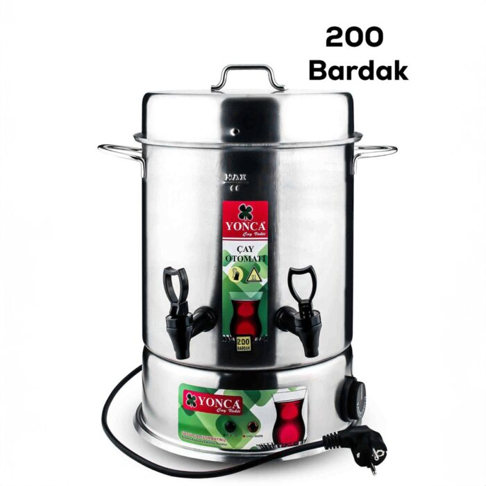 110000787246396.jpg Yonca 200 Bardak Semaver Çay Makinesi & Elektrikli Çay Otomatı - Görsel 1