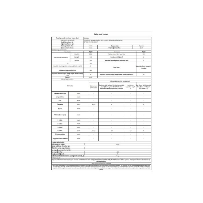 Arçelik 274533 MB E Enerji Sınıfı 560 lt No Frost Buzdolabı Beyaz - Görsel 4
