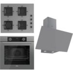 Ferre Fryart Ss Serisi Gri Set (SS208 + XE63CPR +D079 ) - Kare Emaye Izgara