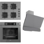 Ferre Steamart Ss Serisi Gri Set (SS208 + XE64CPR +D082 ) - Kare Emaye Izgara