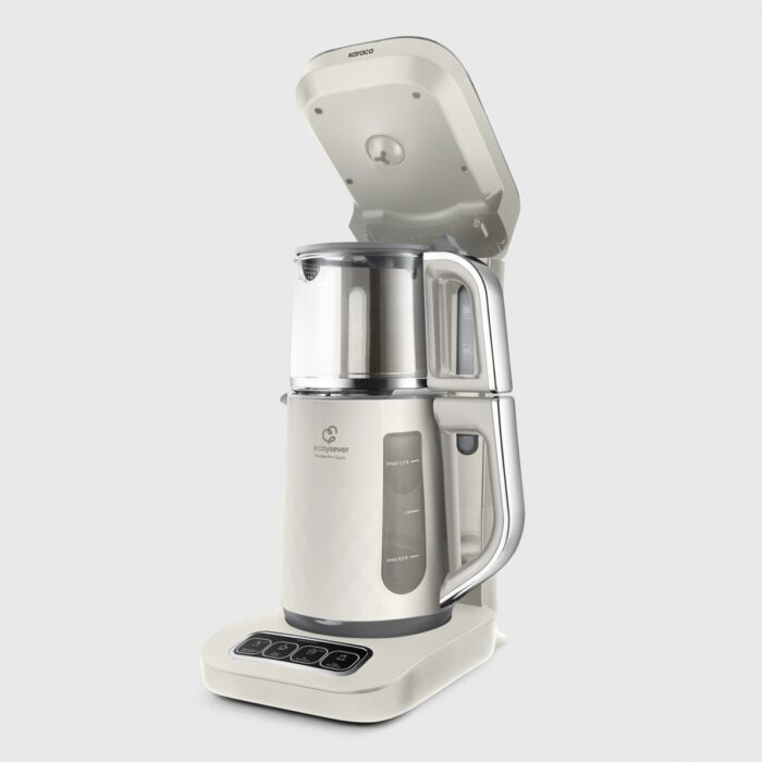 Karaca Çaysever Robotea Pro Quartz 4 In 1 Konuşan Çay Makinesi Creamy - Görsel 3