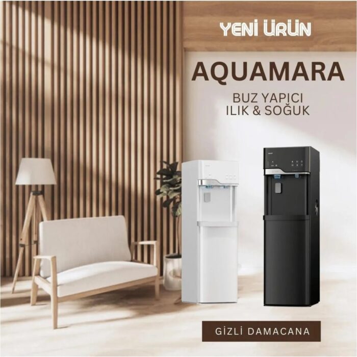 AQUAMARA Buz Makinalı Su Sebili - Siyah - Görsel 3