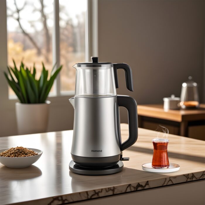 110000791820484.jpg Homend Royaltea Elegant 1777H Inox Çay Makinesi - Görsel 1