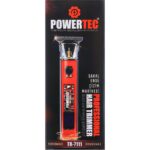 Powertec TR-7111 Kablosuz Tıraş Makinesi Kırmızı Renk Hızlı Şarj ve 180 dk Kullanım Süresi - Görsel 5