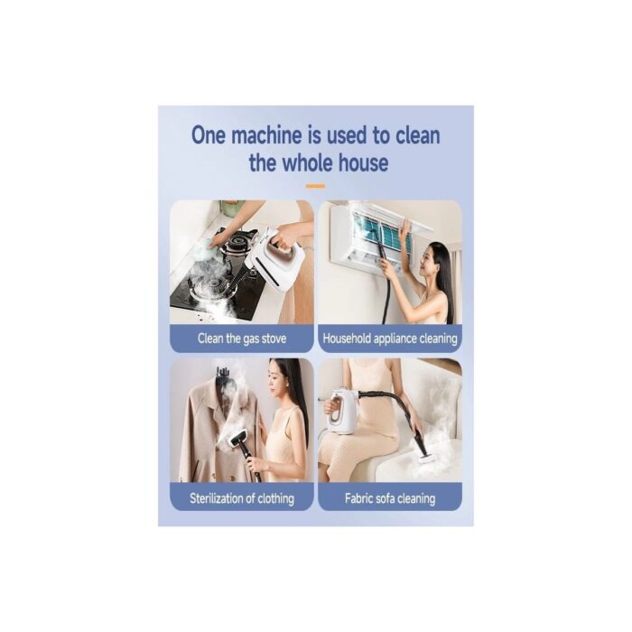 Deanb 9in1 1350W 550ML Kapasite 3mt Kablo 120° Ev Mutfak Ofis Araç Içi Otel Buharlı Temizleme Makinası - Görsel 3