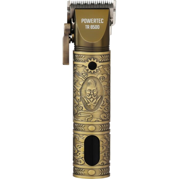 Powertec TR-8500 Kablosuz Saç ve Sakal Tıraş Makinesi – Altın, Hızlı Şarjlı, Dijital Göstergeli Profesyonel Model - Görsel 2