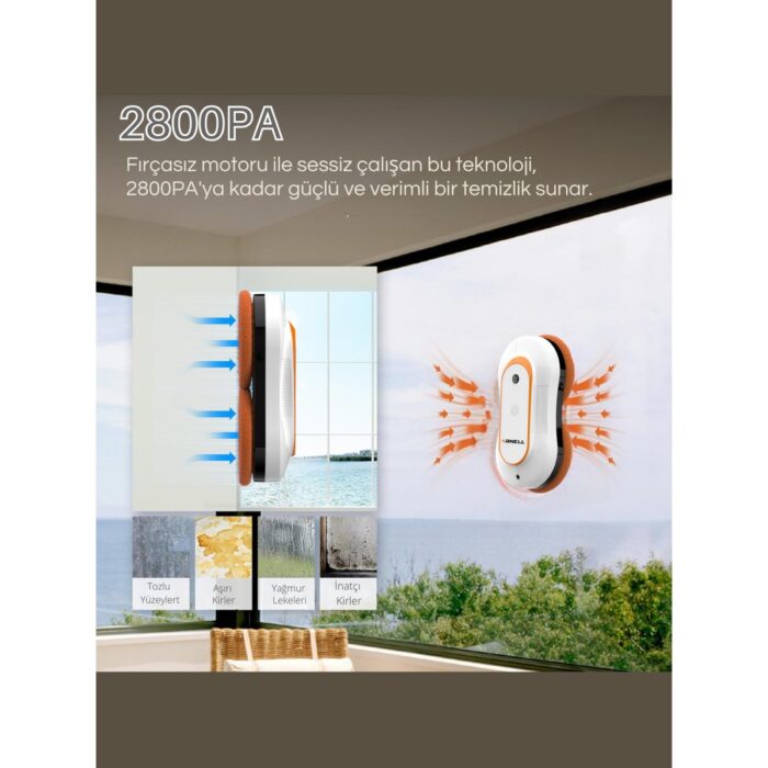 Arnell Cam Silme Robotu Cambaz Aktive Akıllı Cam Temizleme Robotu WCR-2310Y - Görsel 2